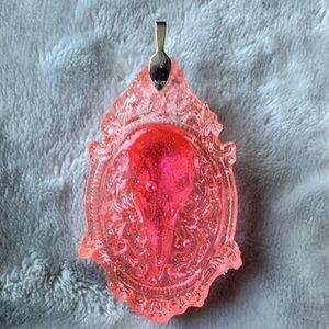 Ornate bird skull necklace